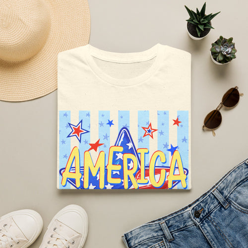America Hallelujah T-Shirt — Patriotic Star Graphic Tee for 4th of July