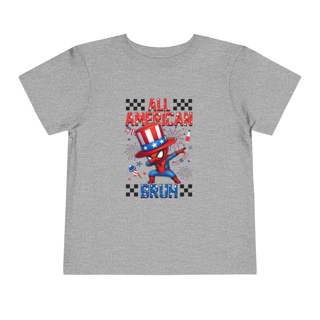 All American Bruh Toddler Tee – Patriotic 4th of July Kids Shirt