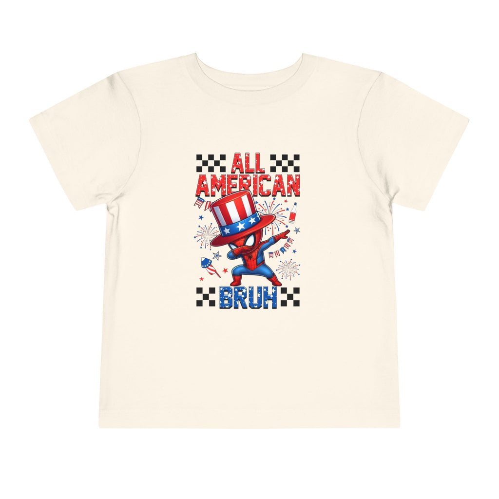 All American Bruh Toddler Tee – Patriotic 4th of July Kids Shirt