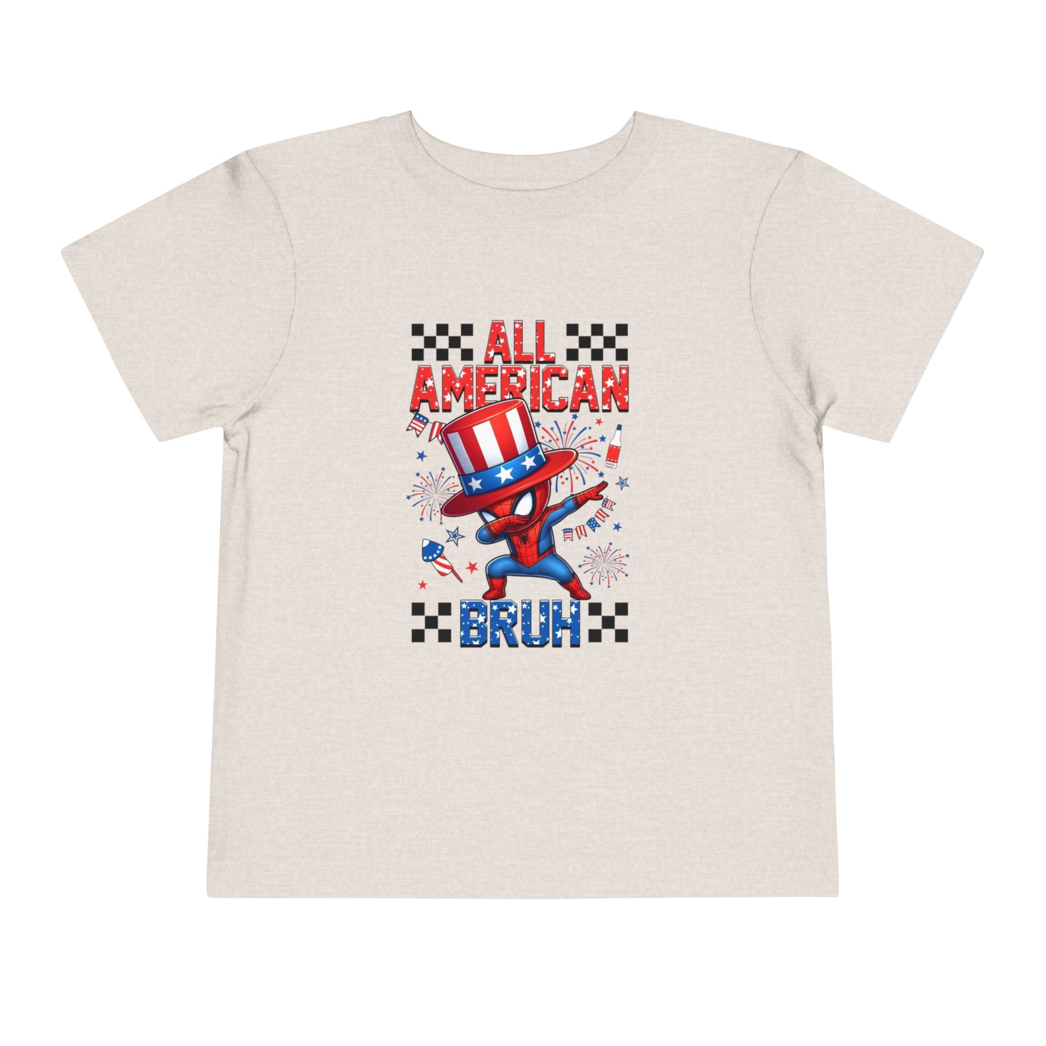 All American Bruh Toddler Tee – Patriotic 4th of July Kids Shirt