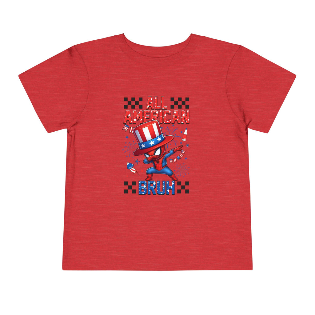 All American Bruh Toddler Tee – Patriotic 4th of July Kids Shirt