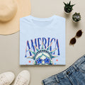 America Statue of Liberty Graphic T-Shirt — Patriotic 4th of July Tee with Sunglasses & Bubble Gum