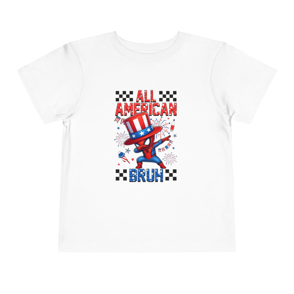 All American Bruh Toddler Tee – Patriotic 4th of July Kids Shirt