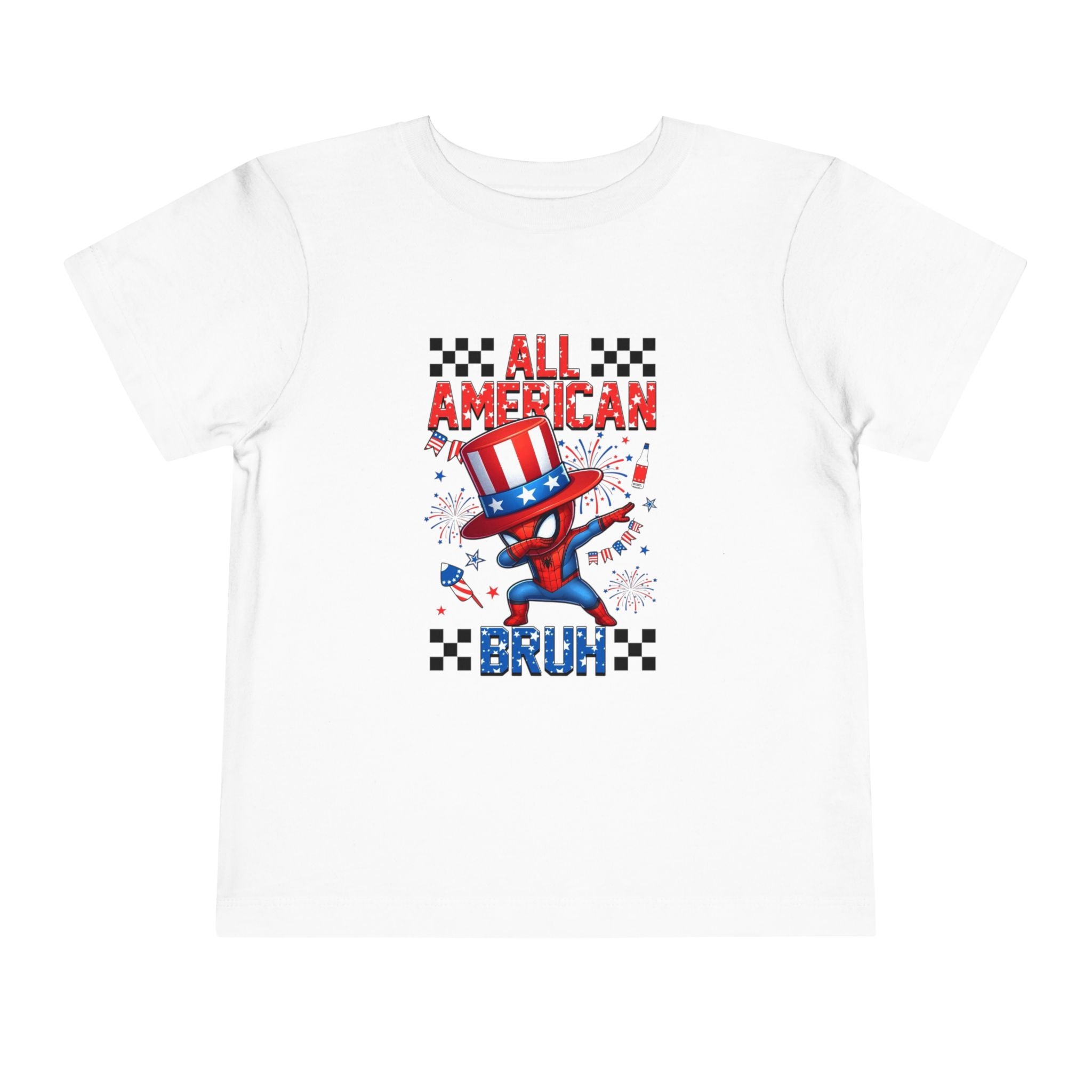 All American Bruh Toddler Tee – Patriotic 4th of July Kids Shirt