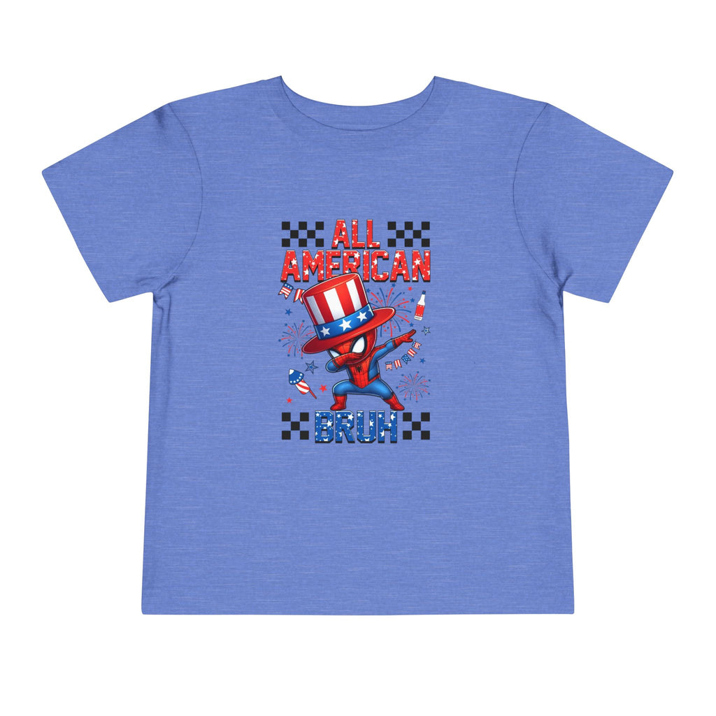All American Bruh Toddler Tee – Patriotic 4th of July Kids Shirt